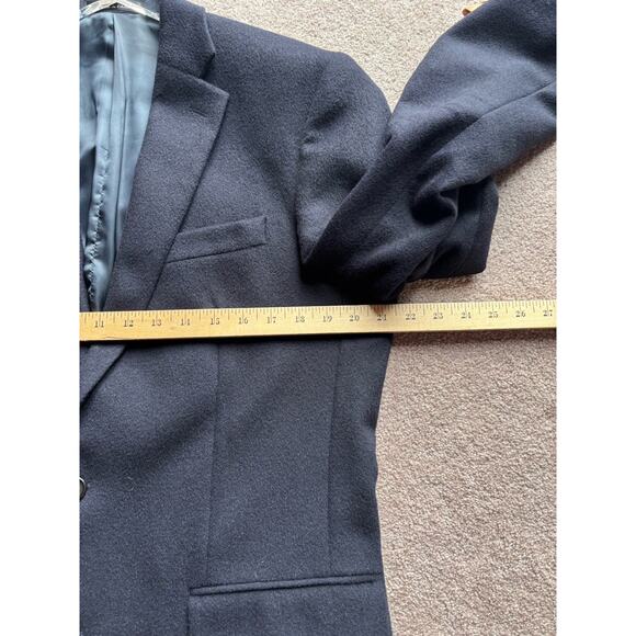 Ralph Lauren Camel Hair Men’s 40L Sport Coat Blazer Blue Navy - Picture 7 of 9